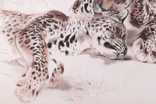 Lot 22 - Ralph Thompson (1913-2009), Leopards, signed,...