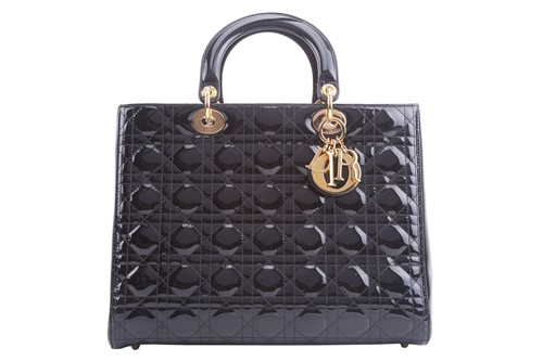 Lot 43 - Christian Dior - a large 'Lady Dior' bag in...
