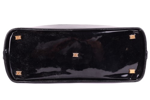 Lot 11 - An Escada bowler bag in denim with black...