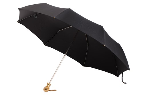 Lot 377 - Alexander McQueen - a black folding umbrella...