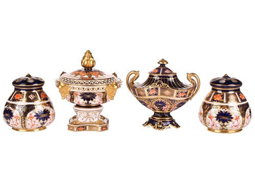 Lot 274 - A Royal Crown Derby "Old Imari"two matching...