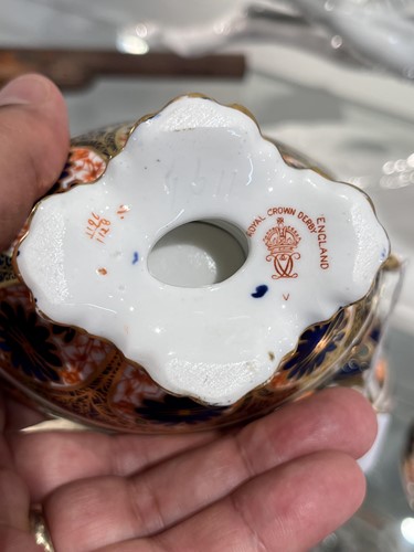 Lot 274 - A Royal Crown Derby "Old Imari"two matching...