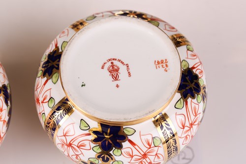 Lot 274 - A Royal Crown Derby "Old Imari"two matching...