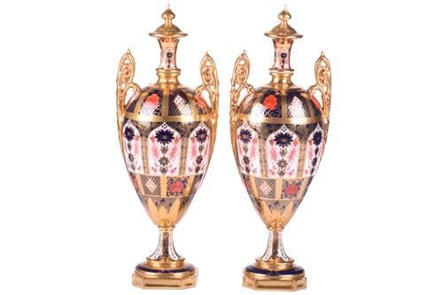 Lot 222 - Two matching Royal Crown Derby 'Old Imari'...