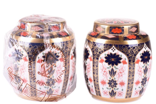 Lot 259 - A pair of Royal Crown Derby 'Old Imari' bone...