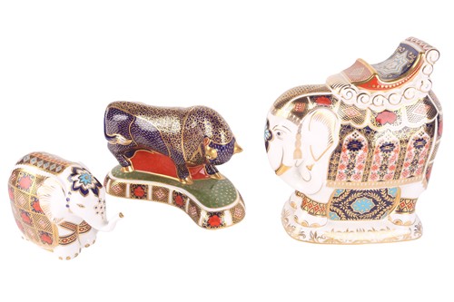 Lot 271 - A Royal Crown Derby Large Indian Elephant...