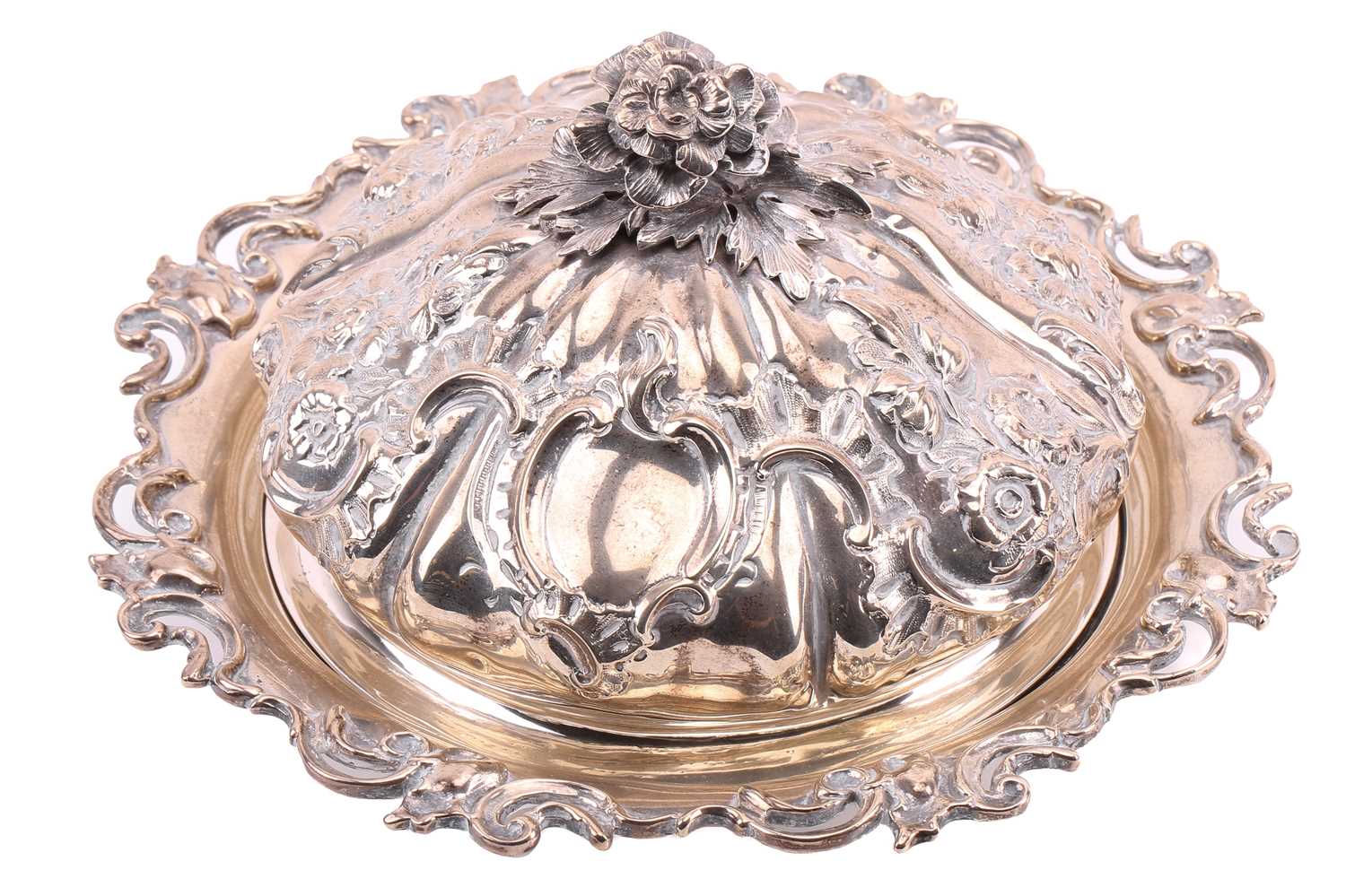 Lot 572 - A Victorian silver muffin dish, by Charles...