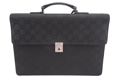 Lot 60 - Gucci - a large briefcase in black jacquard...