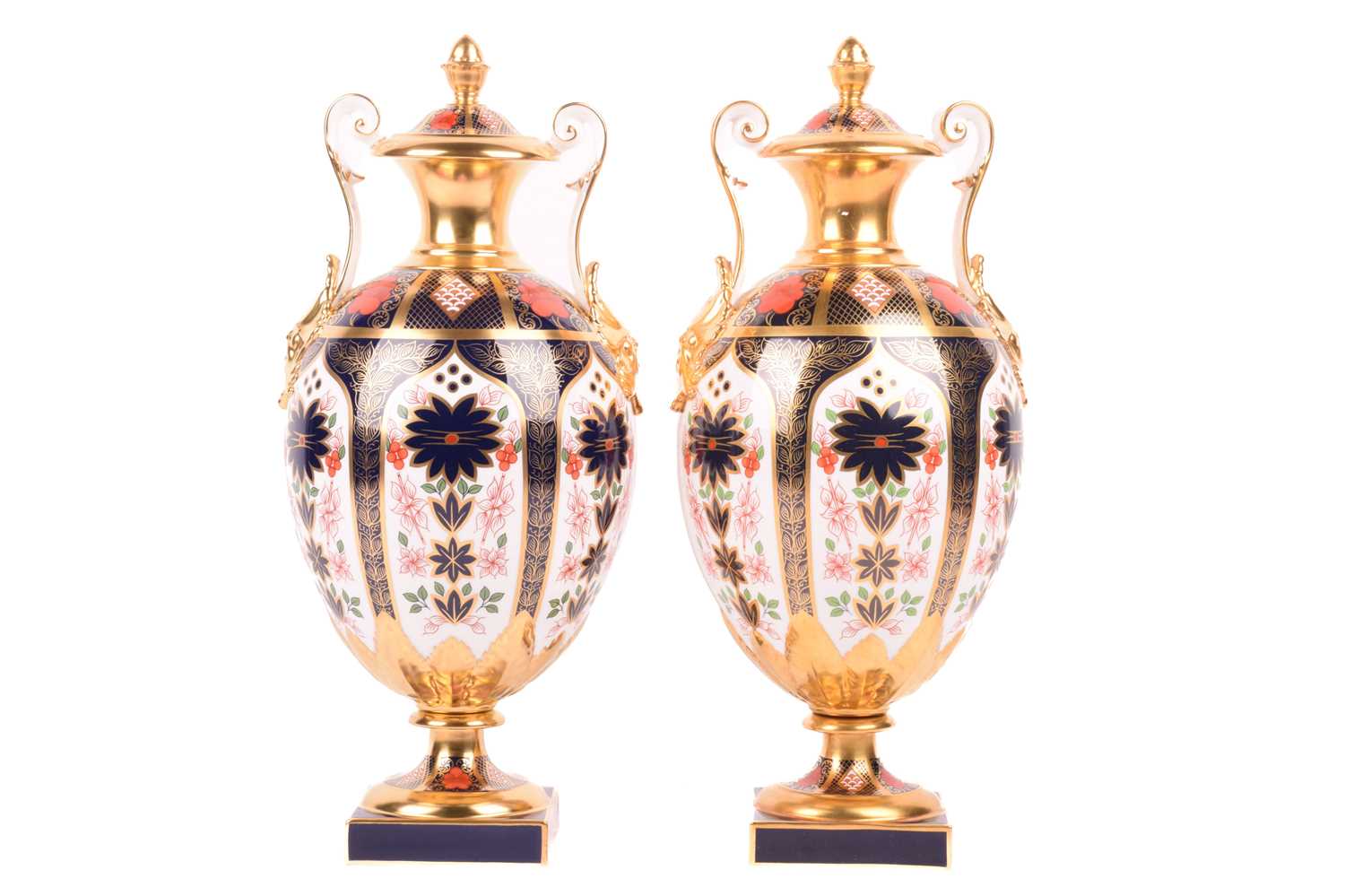 花瓶  Crown Derby Late 20th century Royal Crown Derby Imari 1128 pattern