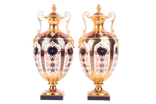 Lot 231 - Two matching large Royal Crown Derby "Old...