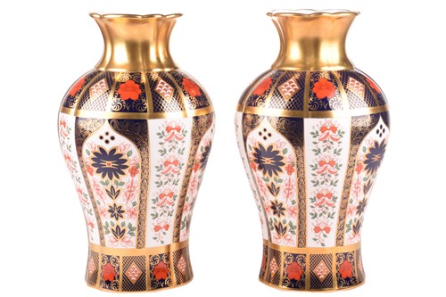 Lot 233 - A pair of Royal Crown Derby 'Old Imari' heavy...