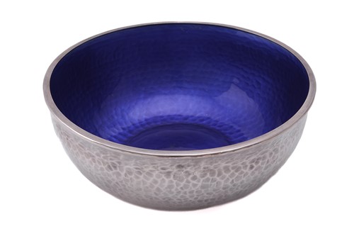 Lot 561 - A Finnish silver bowl, with blue enamelled...