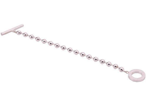 Lot 143 - Gucci. A Boule chain bracelet with a T bar...