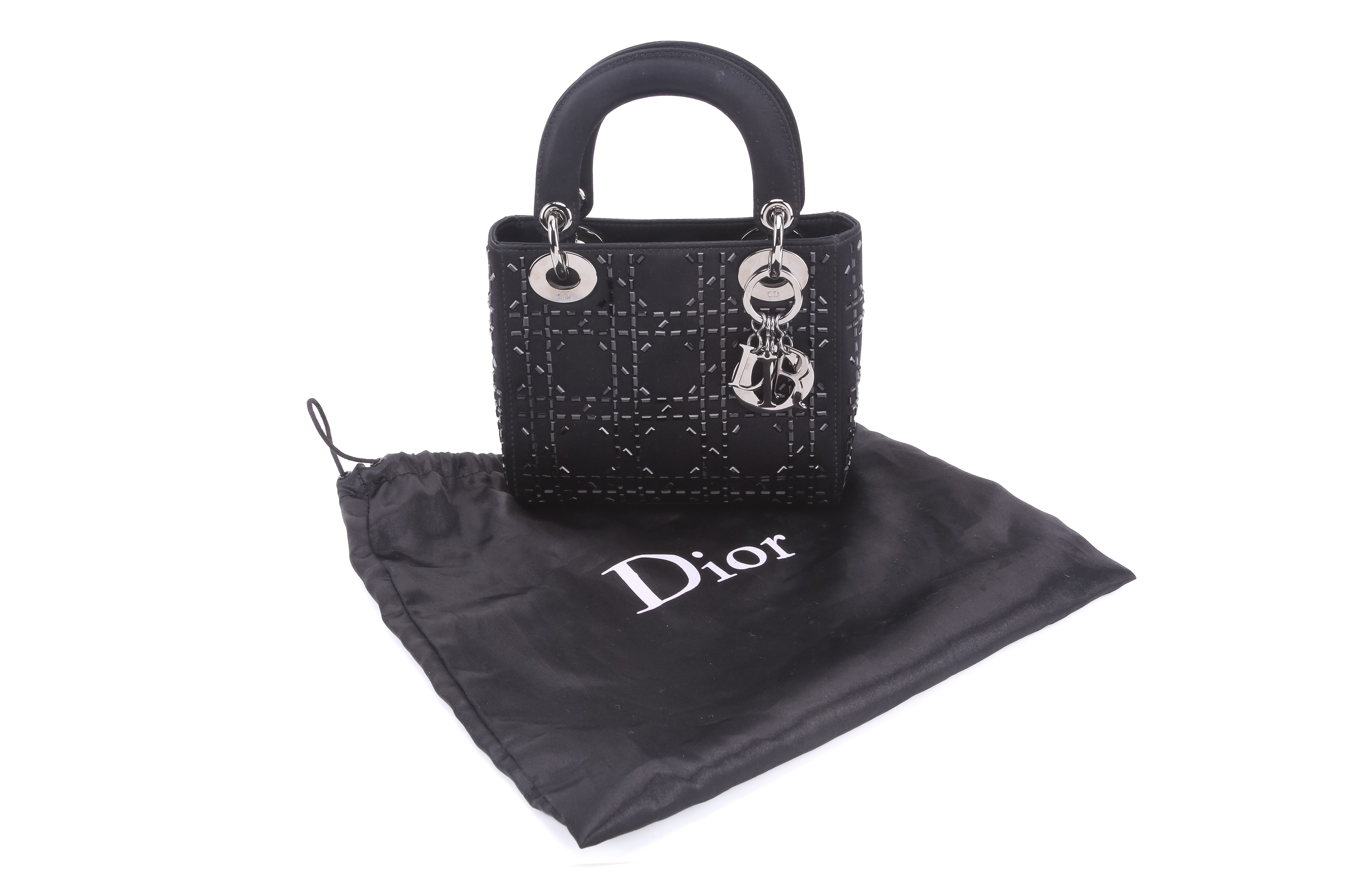 Mini lady dior satin clearance bag