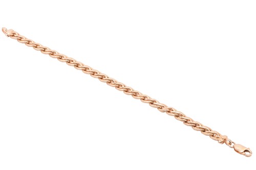 Lot 207 - A gold bracelet, formed from woven hammered...