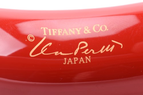 Lot 298 - Tiffany & Co. - two lacquer bangles and a pair...