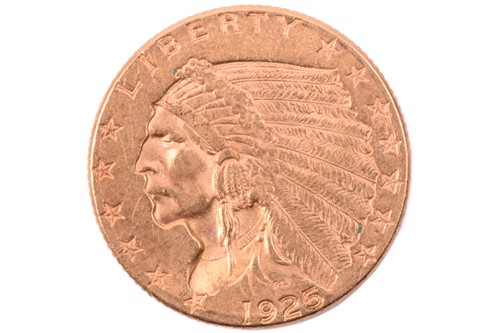 Lot 340 - An American Indian head - Quarter Eagle $2 1/2...