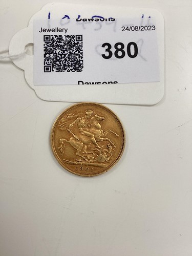 Lot 380 - A Queen Victoria Full Sovereign, 1901, St...