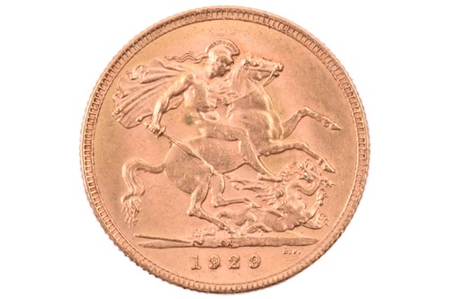 Lot 355 - A George V Full Sovereign, South Africa, 1929,...