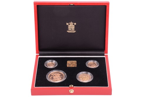 Lot 345 - A UK, gold proof, four coin, sovereign set,...