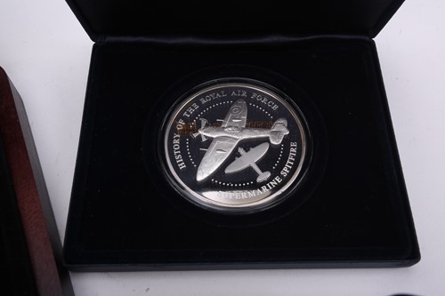 Lot 371 - Famous, silver, four coin collection,...
