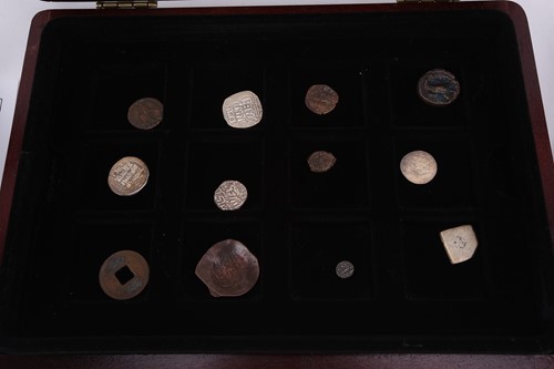 Lot 371 - Famous, silver, four coin collection,...