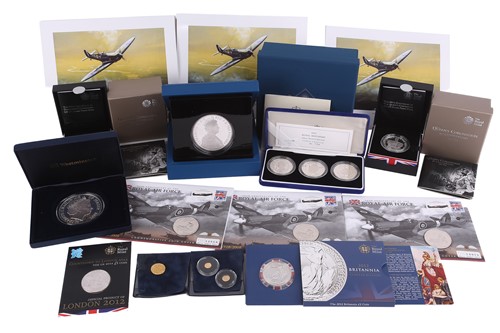 Lot 359 - History of the RAF RJ Mitchell, silver proof...