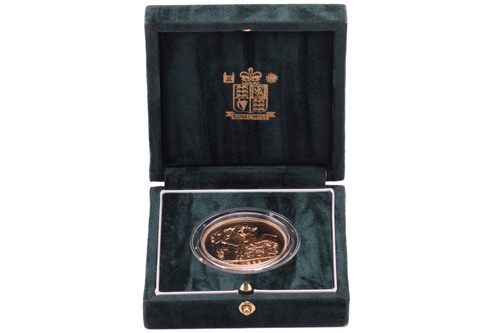 Lot 346 - A UK, brilliant uncirculated gold £5, 1999,...