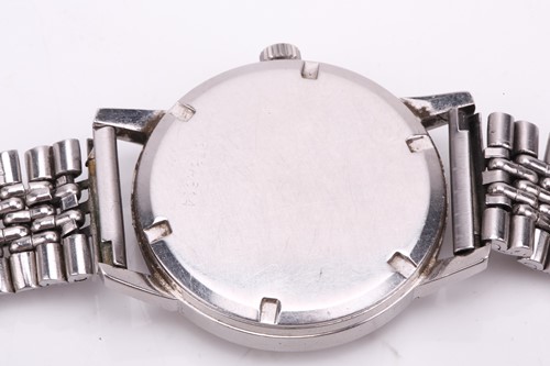 Lot 364 - A Zenith mechanical dress watch in steel....