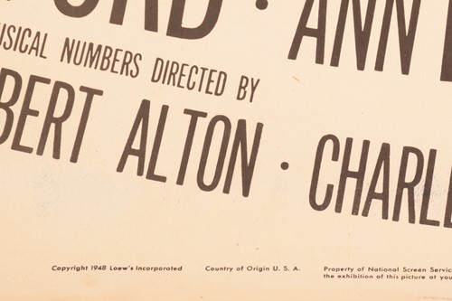 Lot 328 - An original colour 1948 film poster for...