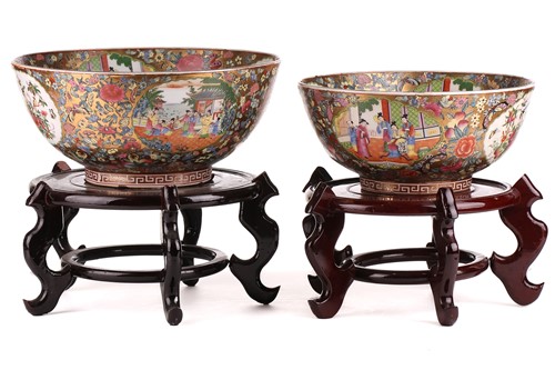 Lot 95 - A contemporary Chinese (Macao?) Famile Rose...