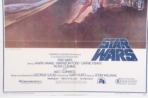 Lot 347 - Star Wars (1977), a US One Sheet film poster, '...