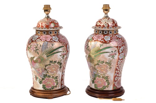 Lot 87 - A pair of large contemporary Chinese (Macau?)...