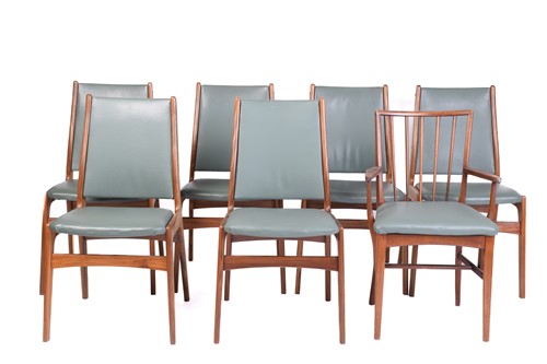 Lot 123 - A set of six "Mid Century Vintage" teak model...