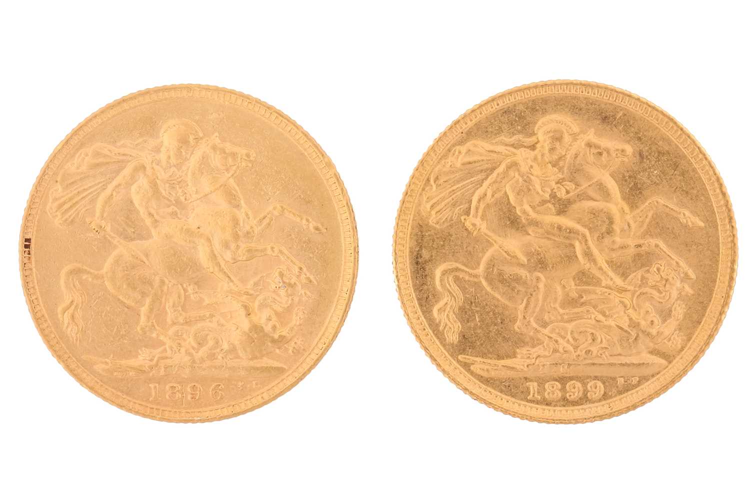 Lot 229 - Two Victorian sovereigns, dated 1896 and 1899.