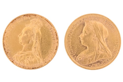 Lot 237 - Two Victorian sovereigns dated 1892 and 1898