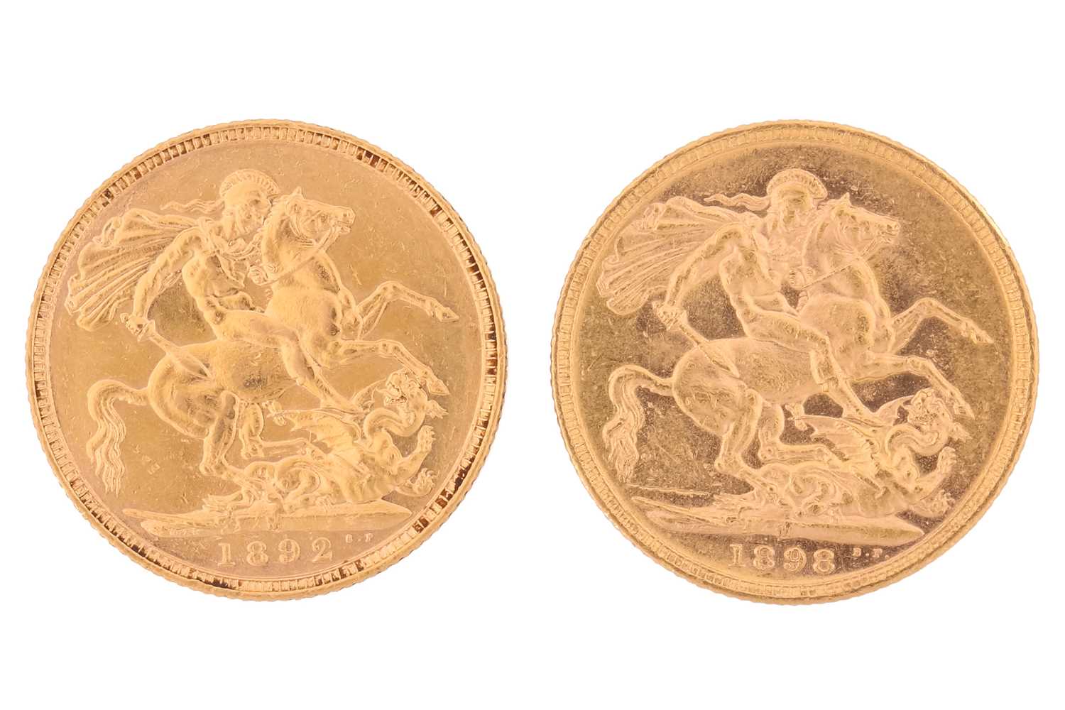 Lot 237 - Two Victorian sovereigns dated 1892 and 1898