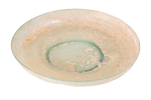 Lot 298 - A rare Roman glass plate, probably 2nd century...