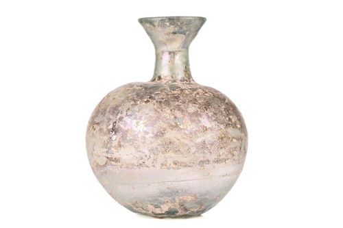 Lot 309 - A Roman glass vase, of bulbous form with a...