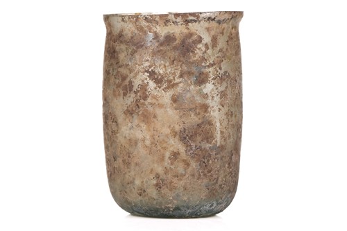 Lot 294 - A Roman glass beaker, circa 3rd century AD, of...