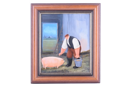 Lot 6 - Margaret Loxton (b.1938) British, 'The Pig...