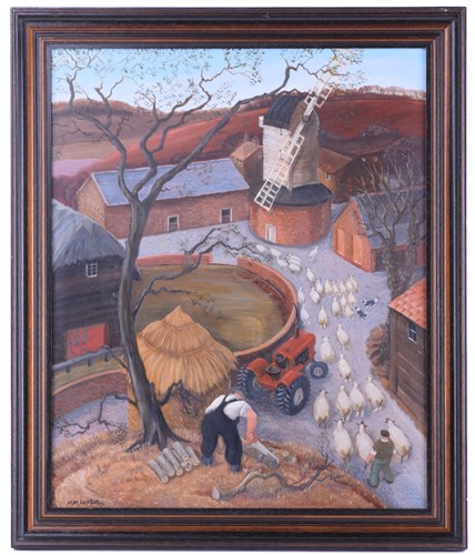 Lot 7 - Margaret Loxton (b.1938) British, 'Farm Mill',...