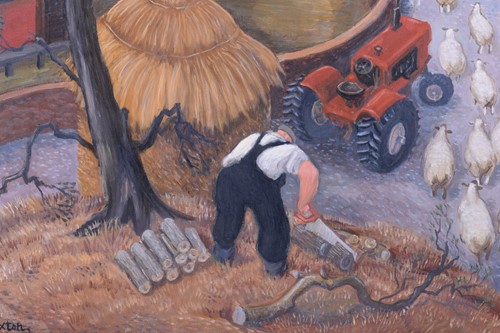 Lot 7 - Margaret Loxton (b.1938) British, 'Farm Mill',...