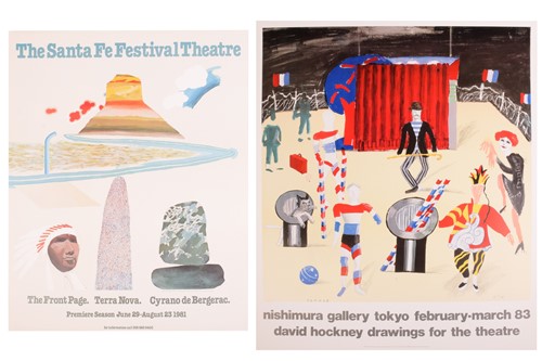 Lot 250 - A David Hockney poster for 'The Santa Fe...