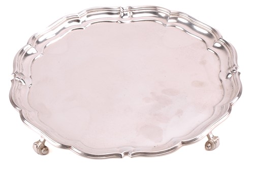 Lot 354 - A 20th-century silver salver, by George Howson...