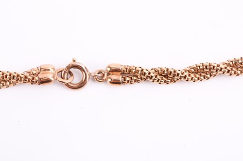 Lot 46 - A French fancy rope chain, each rounded chain...