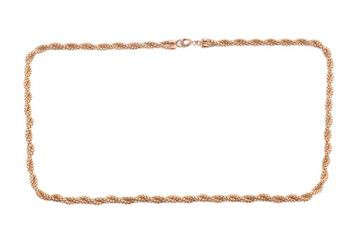 Lot 46 - A French fancy rope chain, each rounded chain...