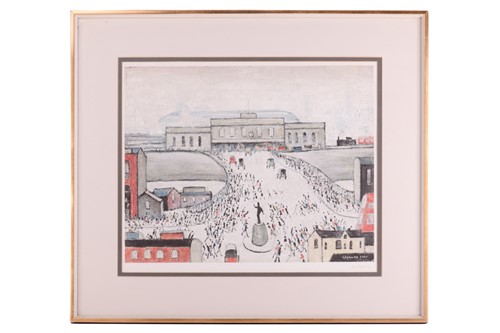 Lot 55 - L.S. Lowry (1887 - 1976), 'Station Approach',...