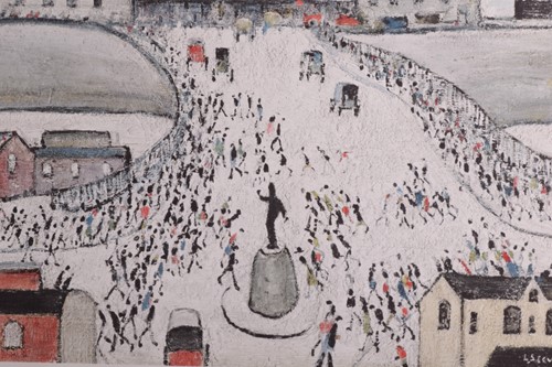 Lot 55 - L.S. Lowry (1887 - 1976), 'Station Approach',...