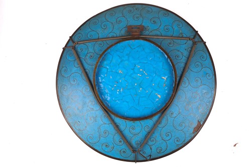 Lot 75 - A lacquer-cased Japanese bronze mirror, with...